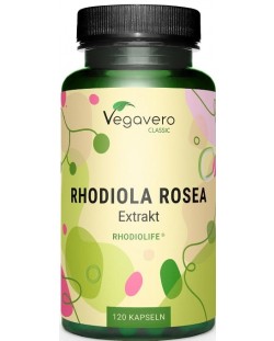 Rhodiola Rosea Extrakt, 200 mg, 120 капсули, Vegavero